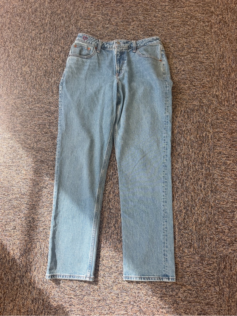 Abercrombie & Fitch NWT Women’s Curve Love 90s Straight Light Blue Denim Jeans